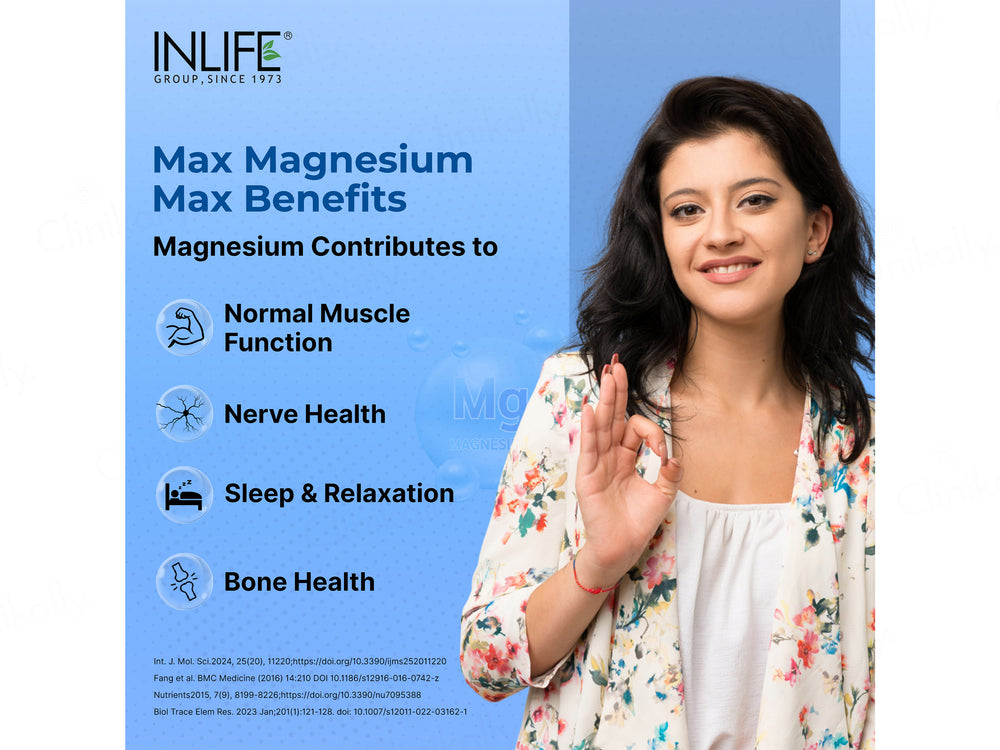 Inlife High Strength Magnesium Complex 5x 2000mg Health Supplement Veg Tablet
