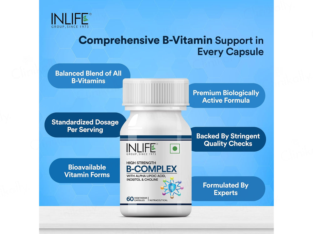 Inlife High Strength B-Complex Nutraceutical Veg Capsule