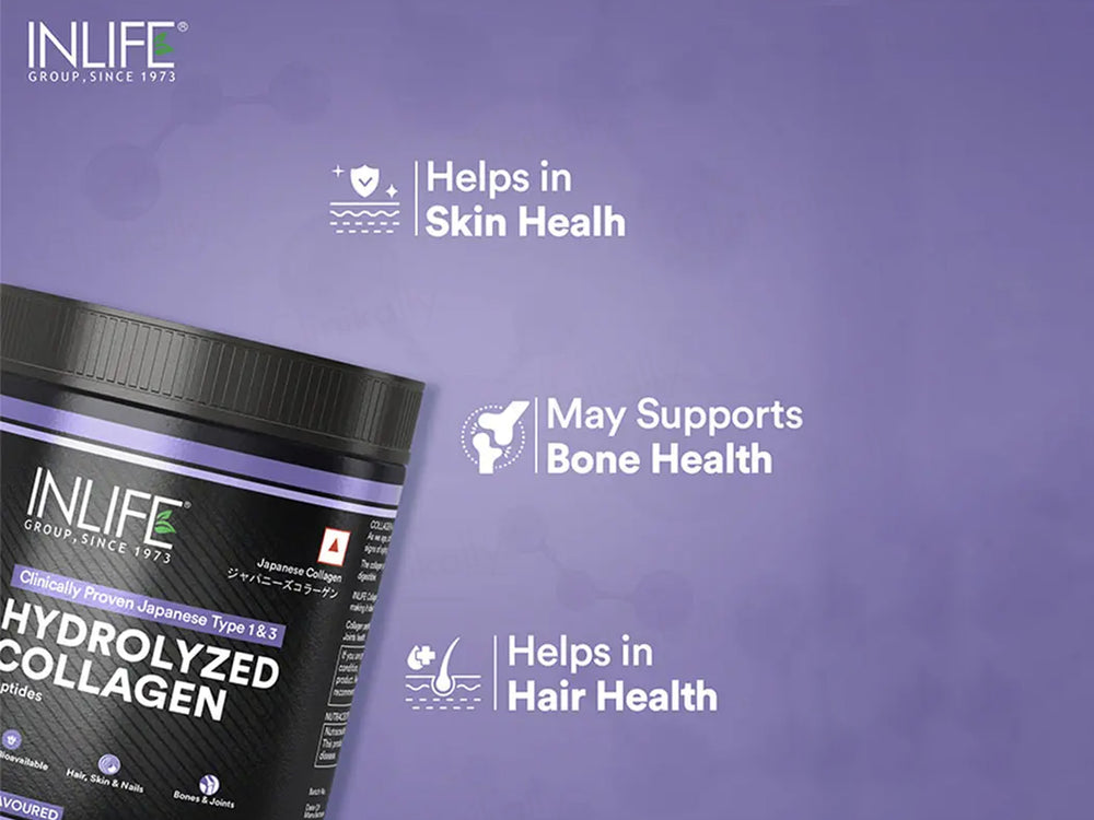Inlife Japanese Hydrolyzed Type 1 & 3 Collagen Peptides Nutraceutical Powder