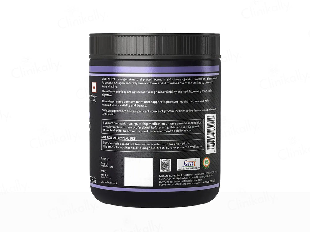 Inlife Japanese Hydrolyzed Type 1 & 3 Collagen Peptides Nutraceutical Powder