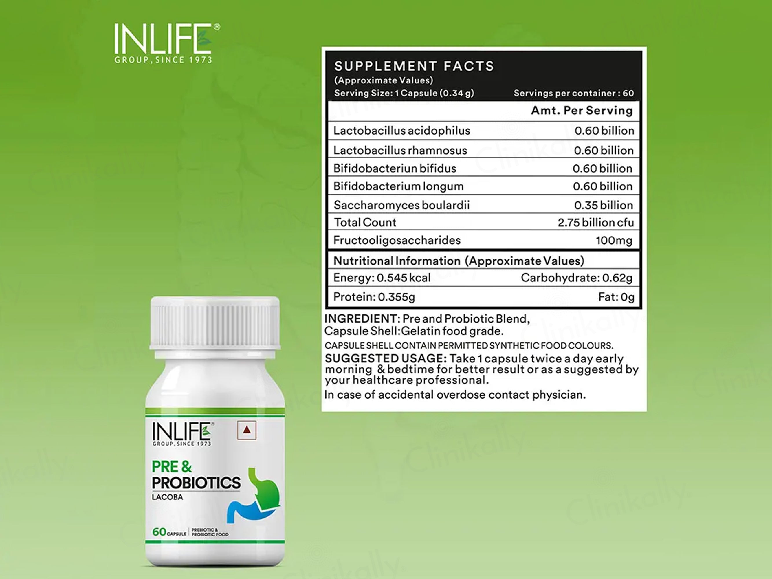 Inlife Lacoba Pre & Probiotics Capsule