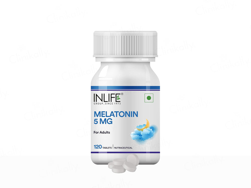 Inlife Melatonin 5mg Nutraceutical Veg Tablet For Adults
