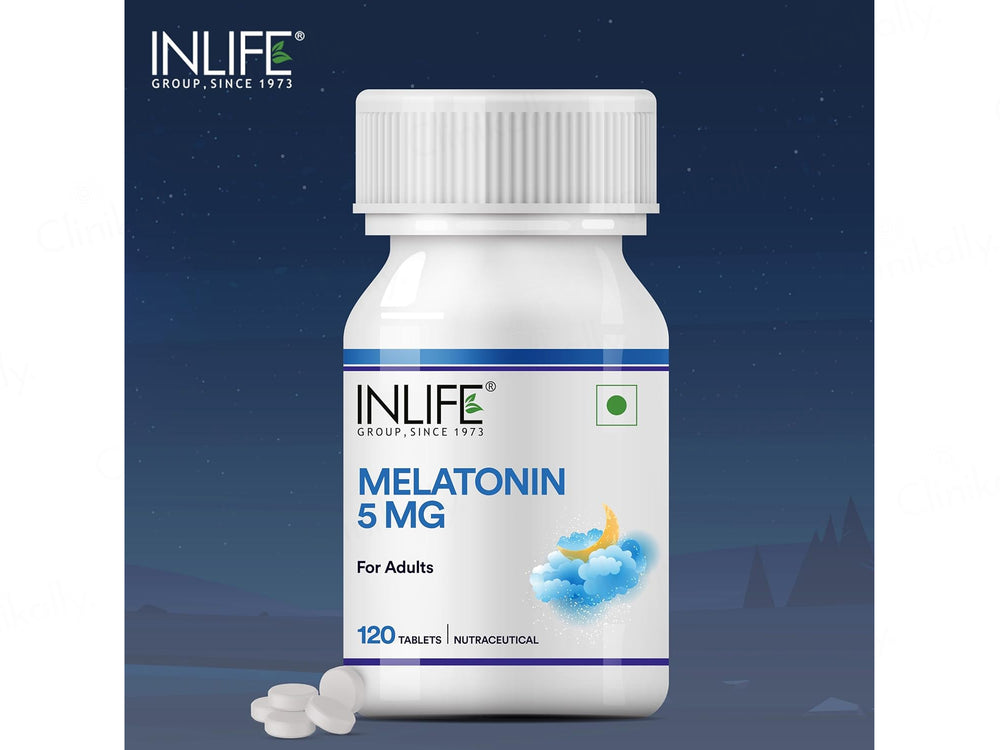 Inlife Melatonin 5mg Nutraceutical Veg Tablet For Adults