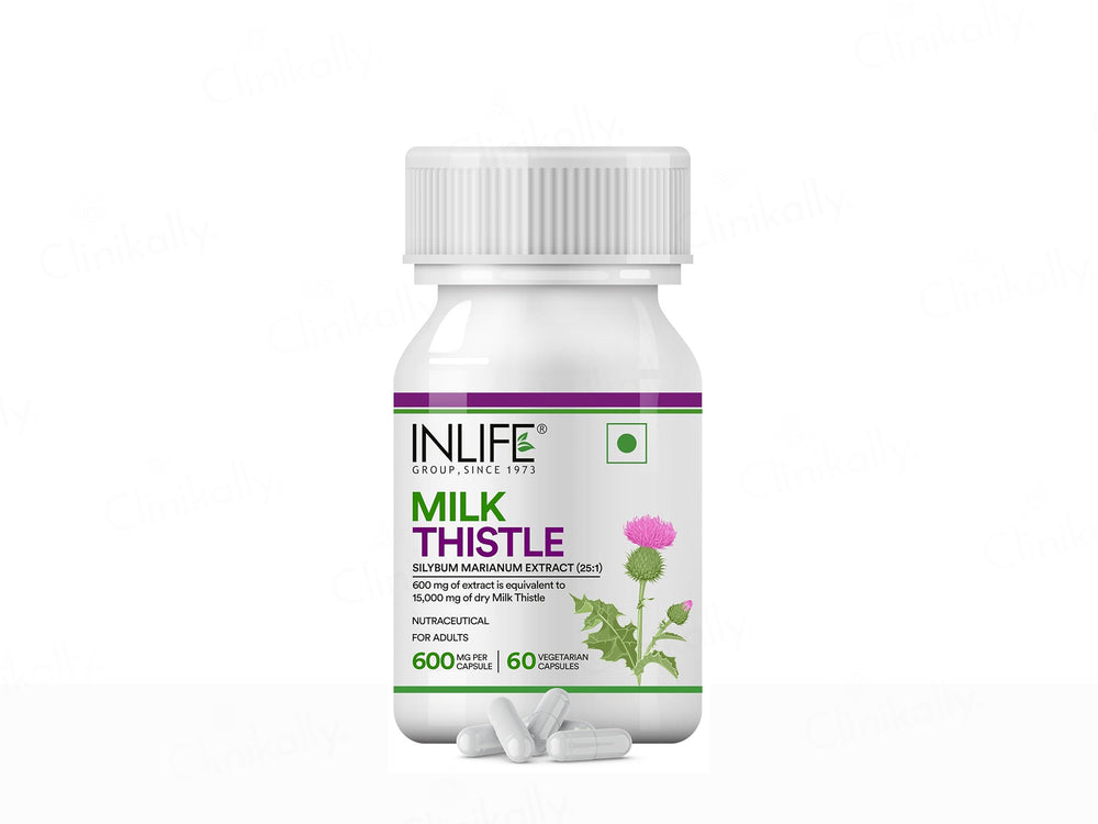 Inlife Milk Thistle Silybum Marianum Extract 600mg Vegetarian Capsule