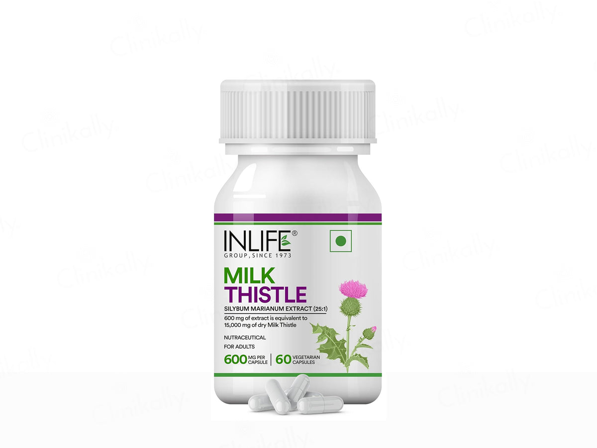 Inlife Milk Thistle Silybum Marianum Extract 600mg Vegetarian Capsule