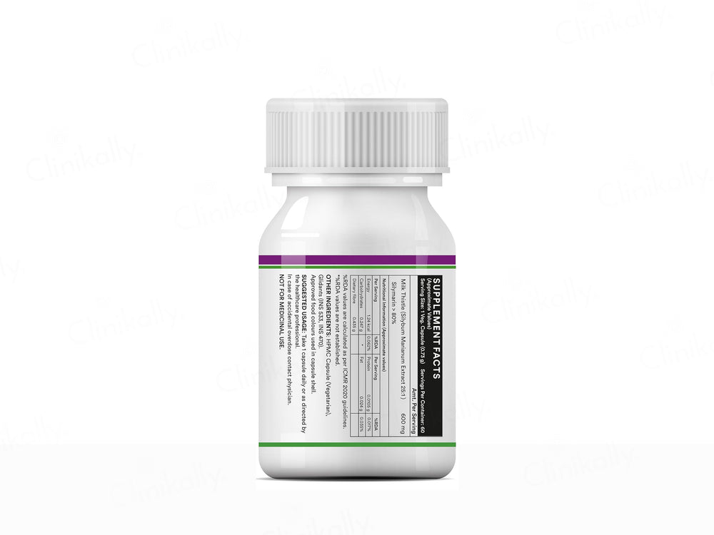 Inlife Milk Thistle Silybum Marianum Extract 600mg Vegetarian Capsule