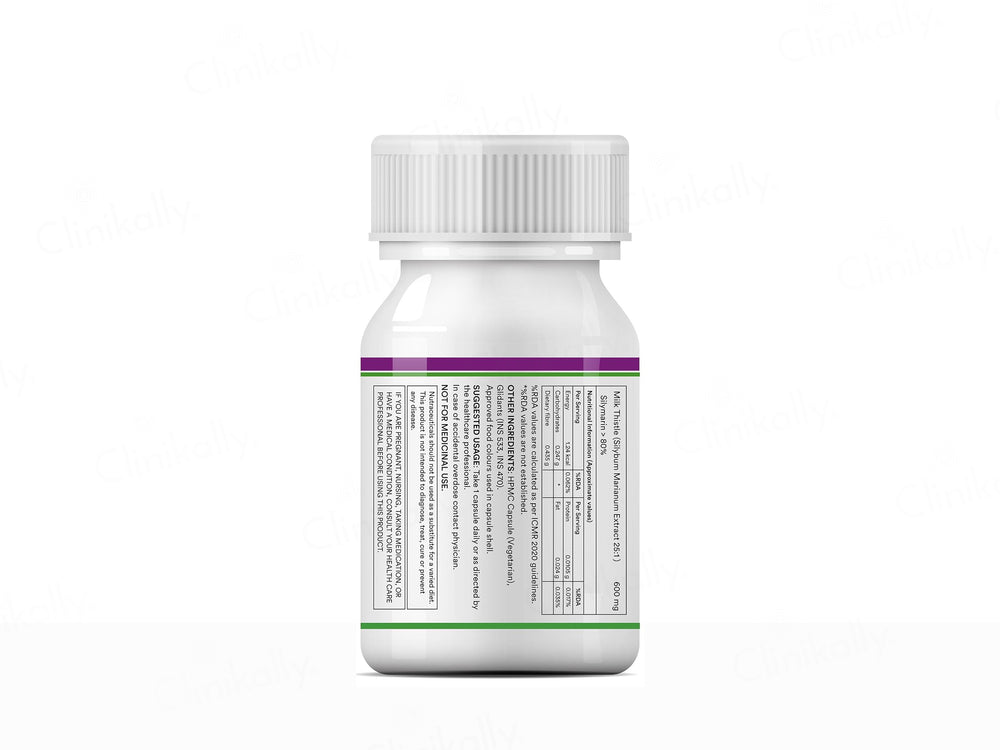 Inlife Milk Thistle Silybum Marianum Extract 600mg Vegetarian Capsule