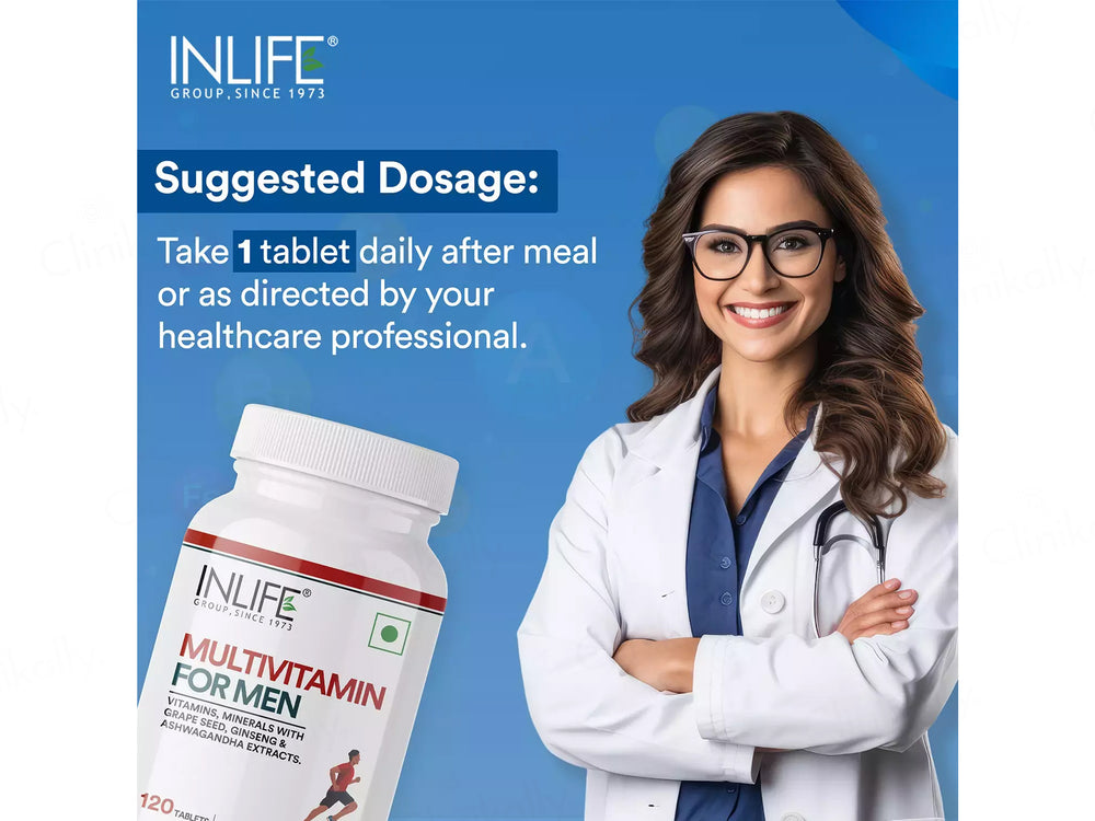 Inlife Multivitamin & Minerals Vegetarian Tablet For Men