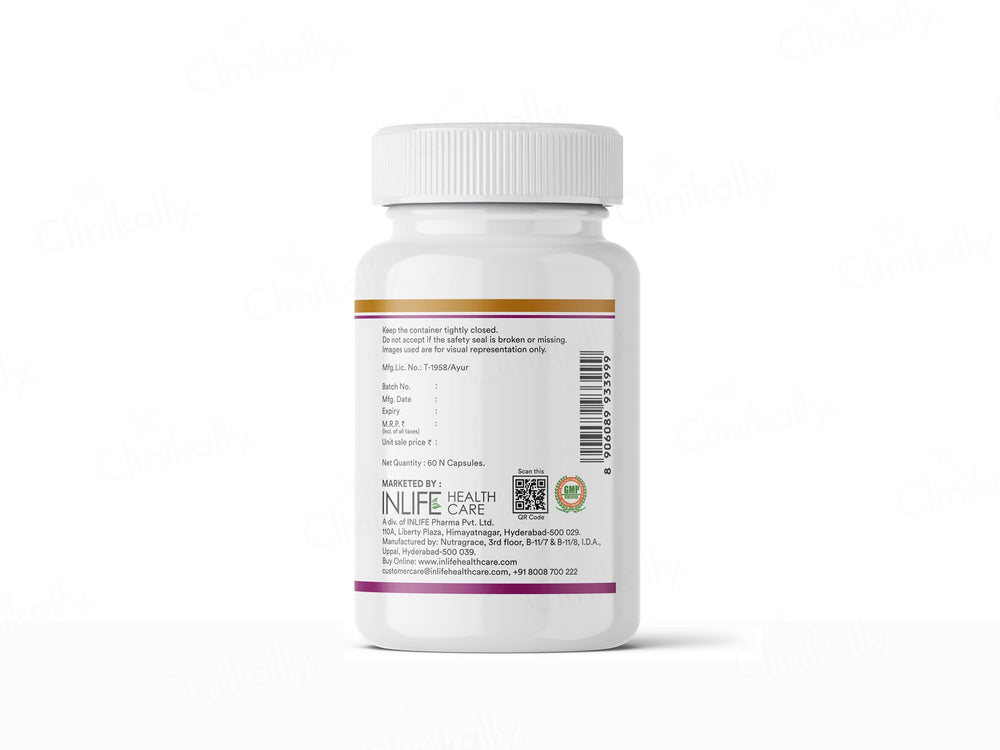 Inlife Natural Garlic Oil 0.5% Liquid Filled Veg Capsule