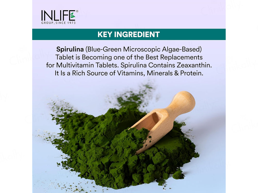Inlife Spirulina Shaivala Ghanasatva 2000mg Supplement Tablet