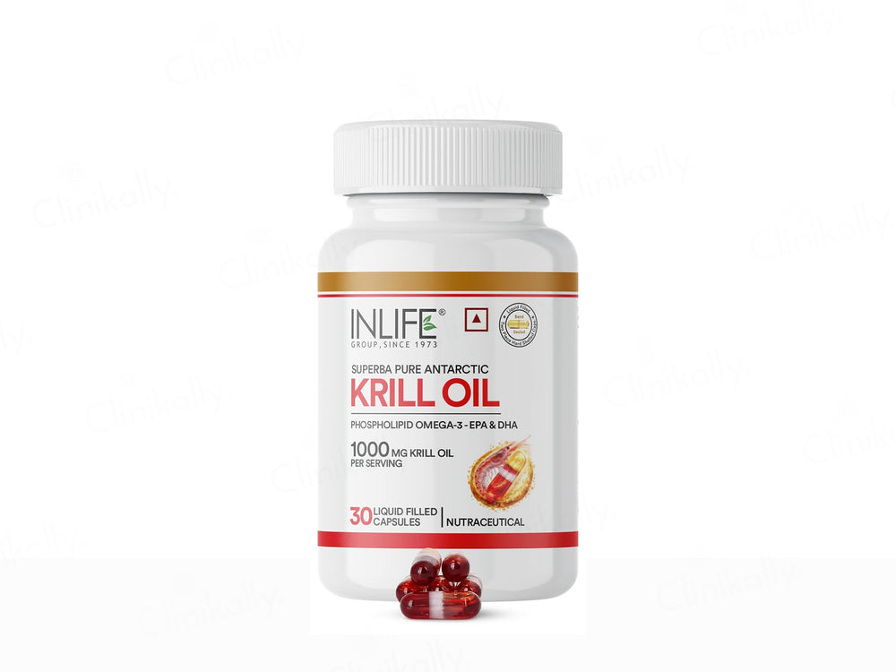 Inlife Superba Pure Antarctic Krill Oil 1000mg Nutraceutical Capsule
