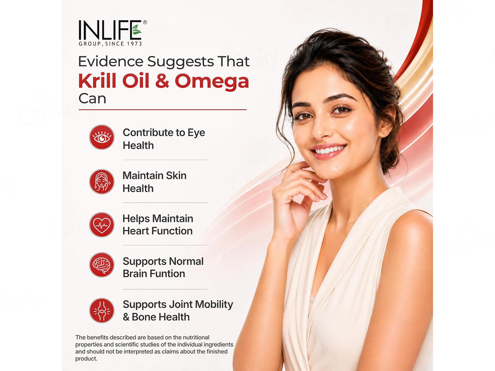 Inlife Superba Pure Antarctic Krill Oil 1000mg Nutraceutical Capsule
