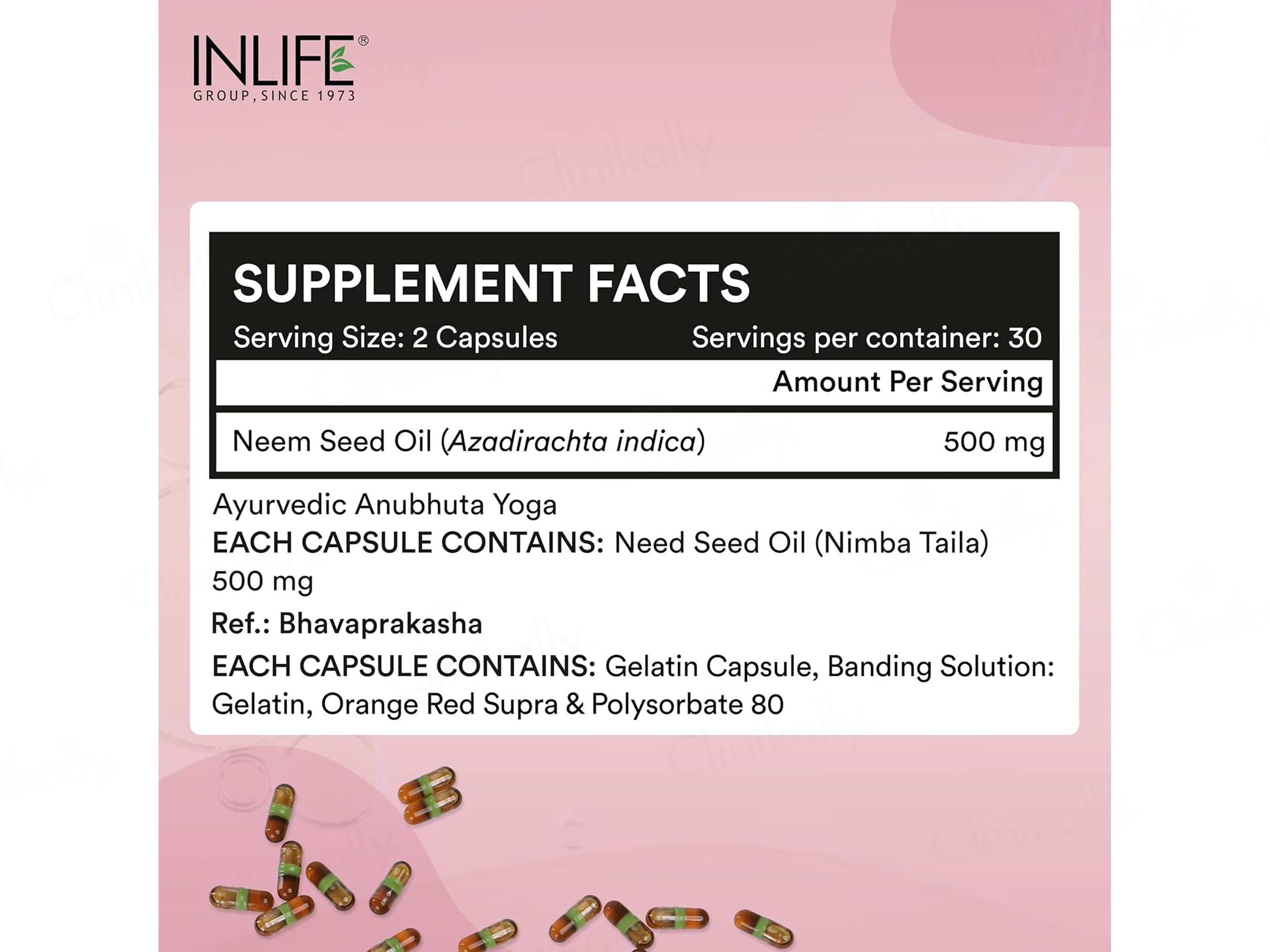 Inlife Vaginal Health Nimba Taila BC Caps Liquid Filled Capsule