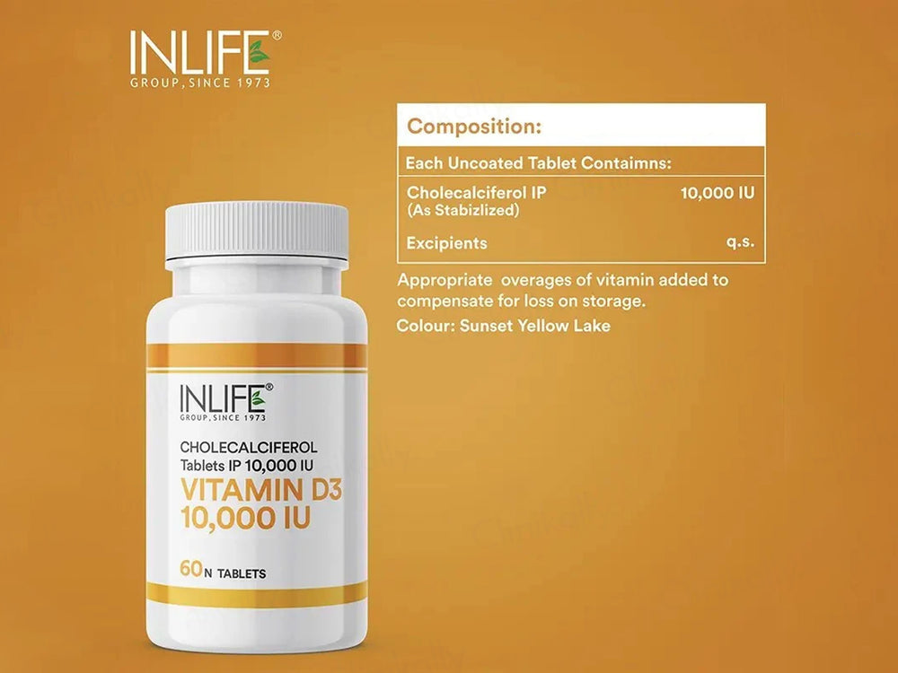 Inlife Vitamin D3 10,000 I.U. Cholecalciferol Tablet