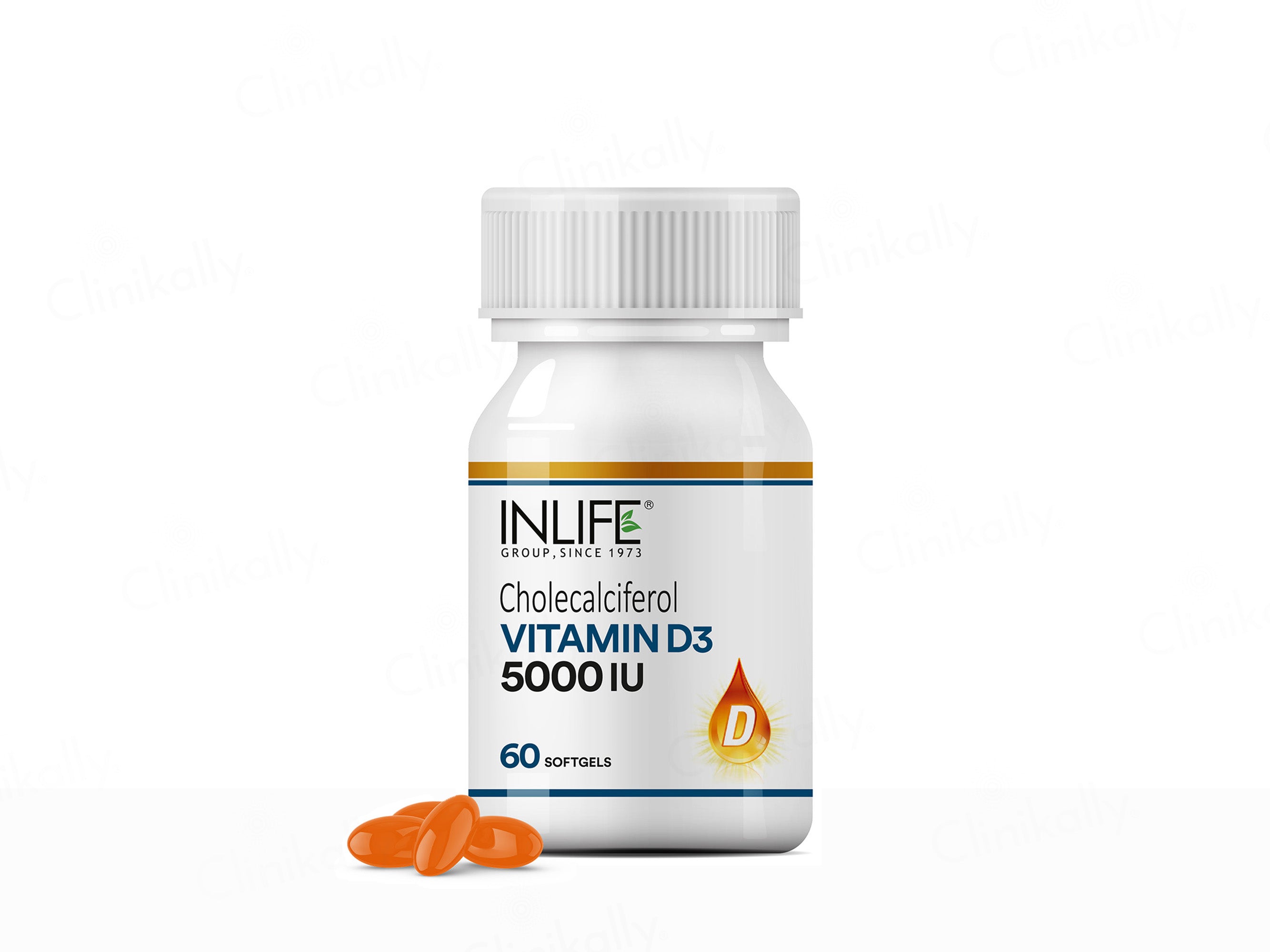 Inlife Vitamin D3 5000 I.U. Cholecalciferol Softgel Capsule