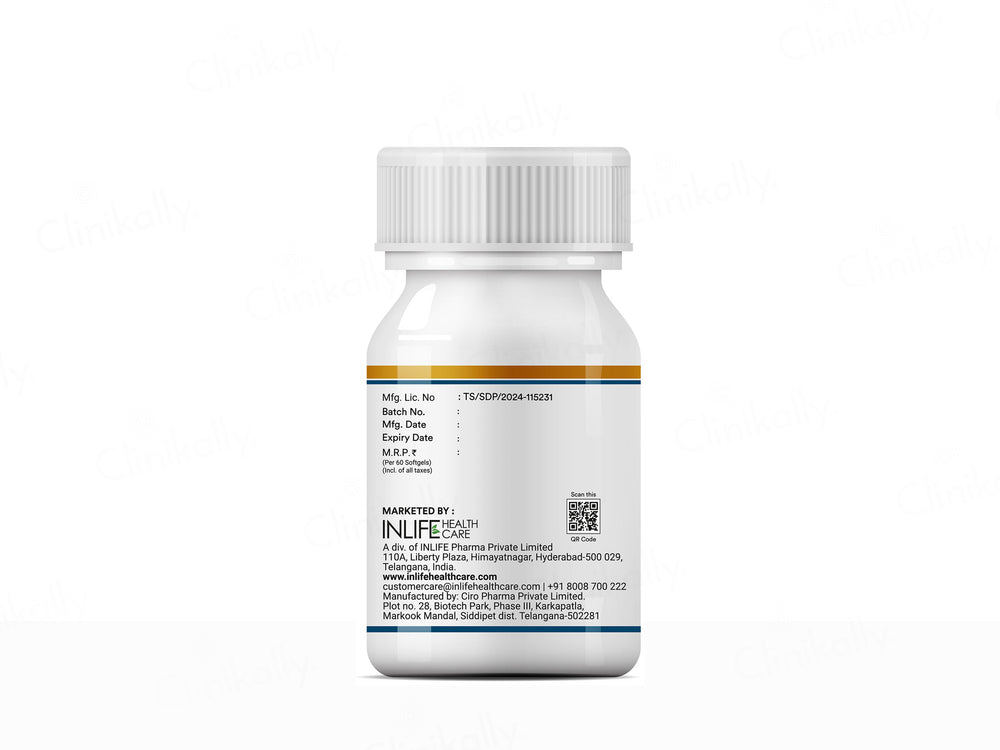 Inlife Vitamin D3 5000 I.U. Cholecalciferol Softgel Capsule