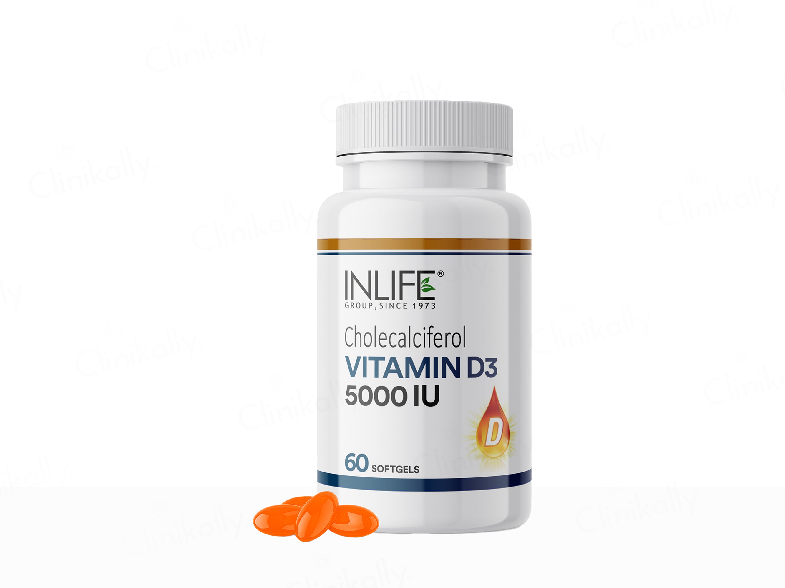 Inlife Vitamin D3 5000 I.U. Cholecalciferol Softgel Capsule