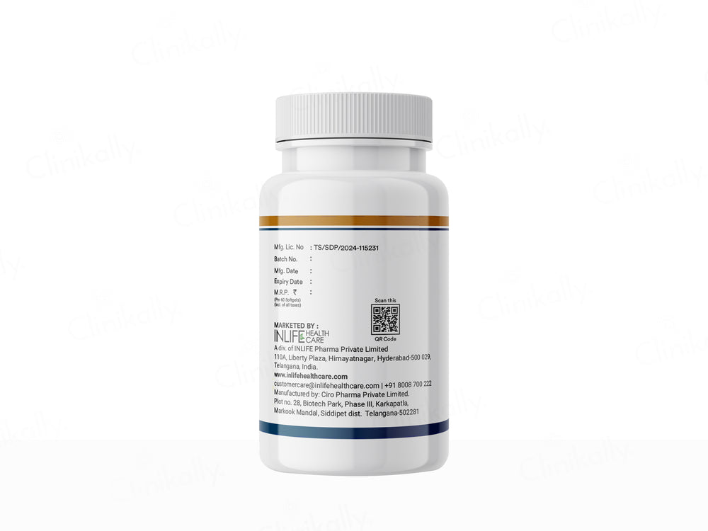Inlife Vitamin D3 5000 I.U. Cholecalciferol Softgel Capsule