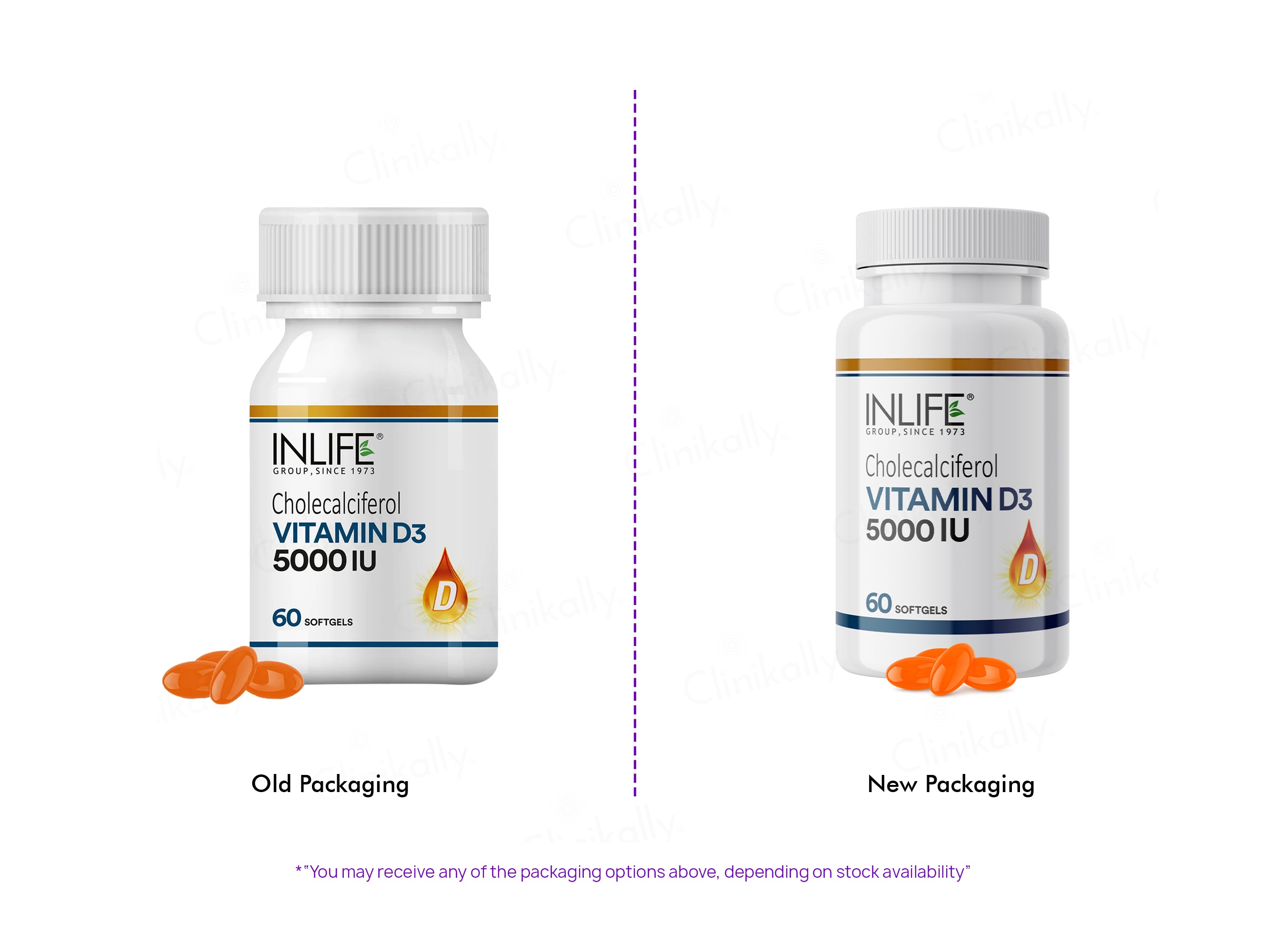 Inlife Vitamin D3 5000 I.U. Cholecalciferol Softgel Capsule