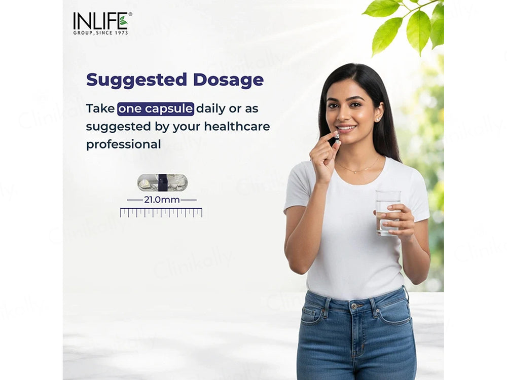 Inlife Vitamin D3 600 IU Health Supplement Capsule