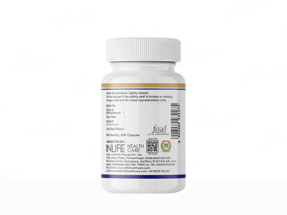 Inlife Vitamin D3 600 IU Health Supplement Capsule