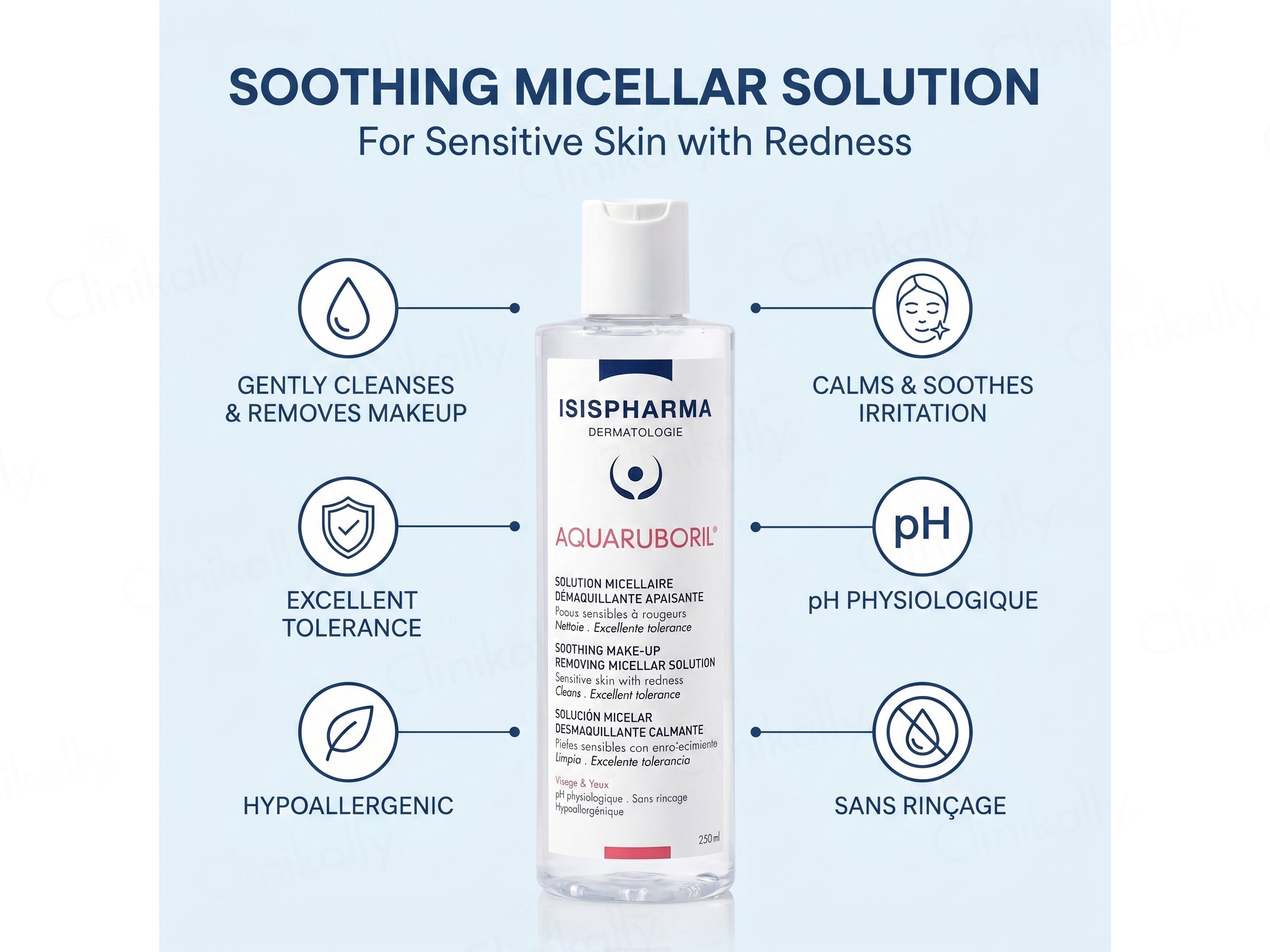 Isispharma Aquaruboril Soothing Make-Up Removing Micellar Solution