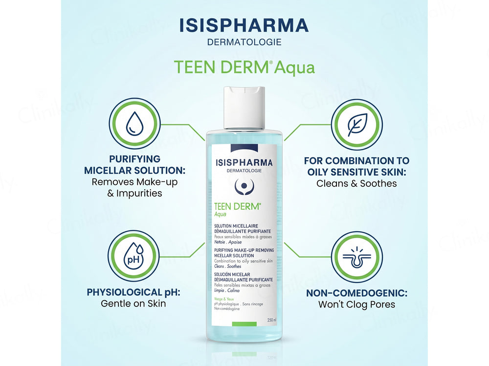Isispharma Teen Derm Aqua Purifying Make-Up Removing Micellar Solution