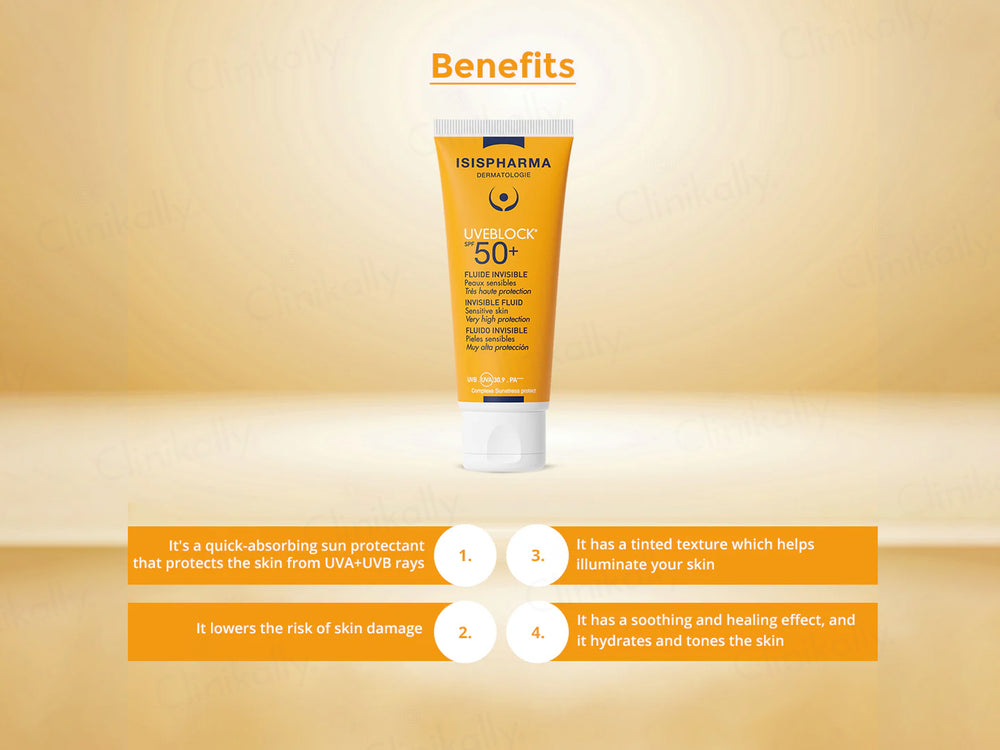 Isispharma UVE Block Invisible Fluid Sunscreen SPF 50+ PA++++