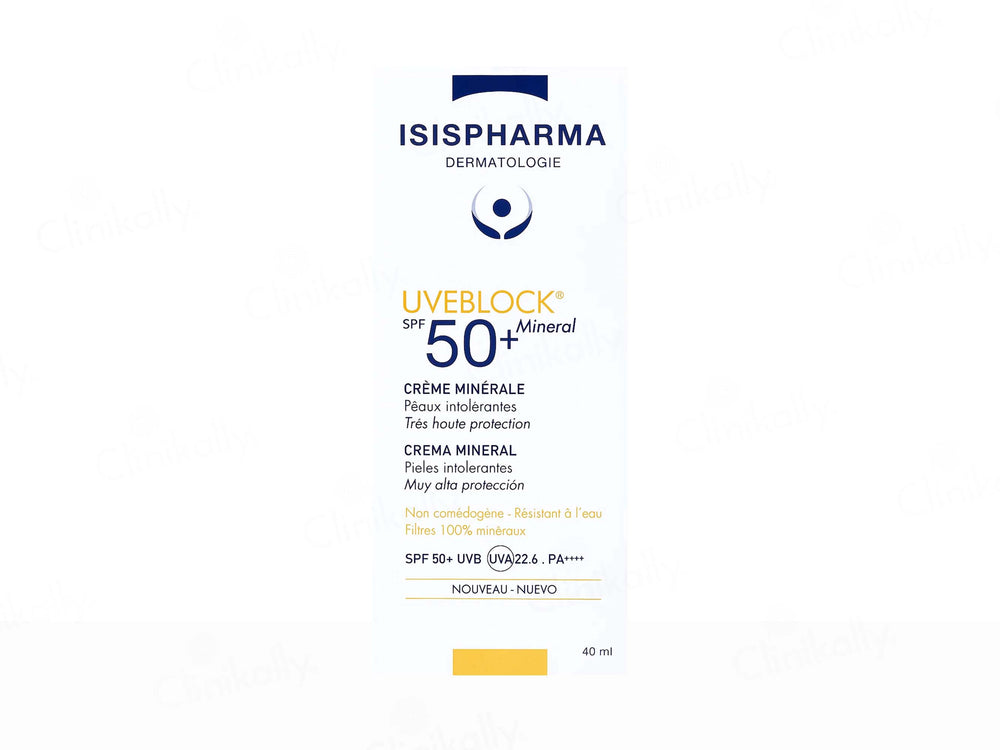 Isispharma UVE Block Mineral Cream Sunscreen SPF 50+ PA++++