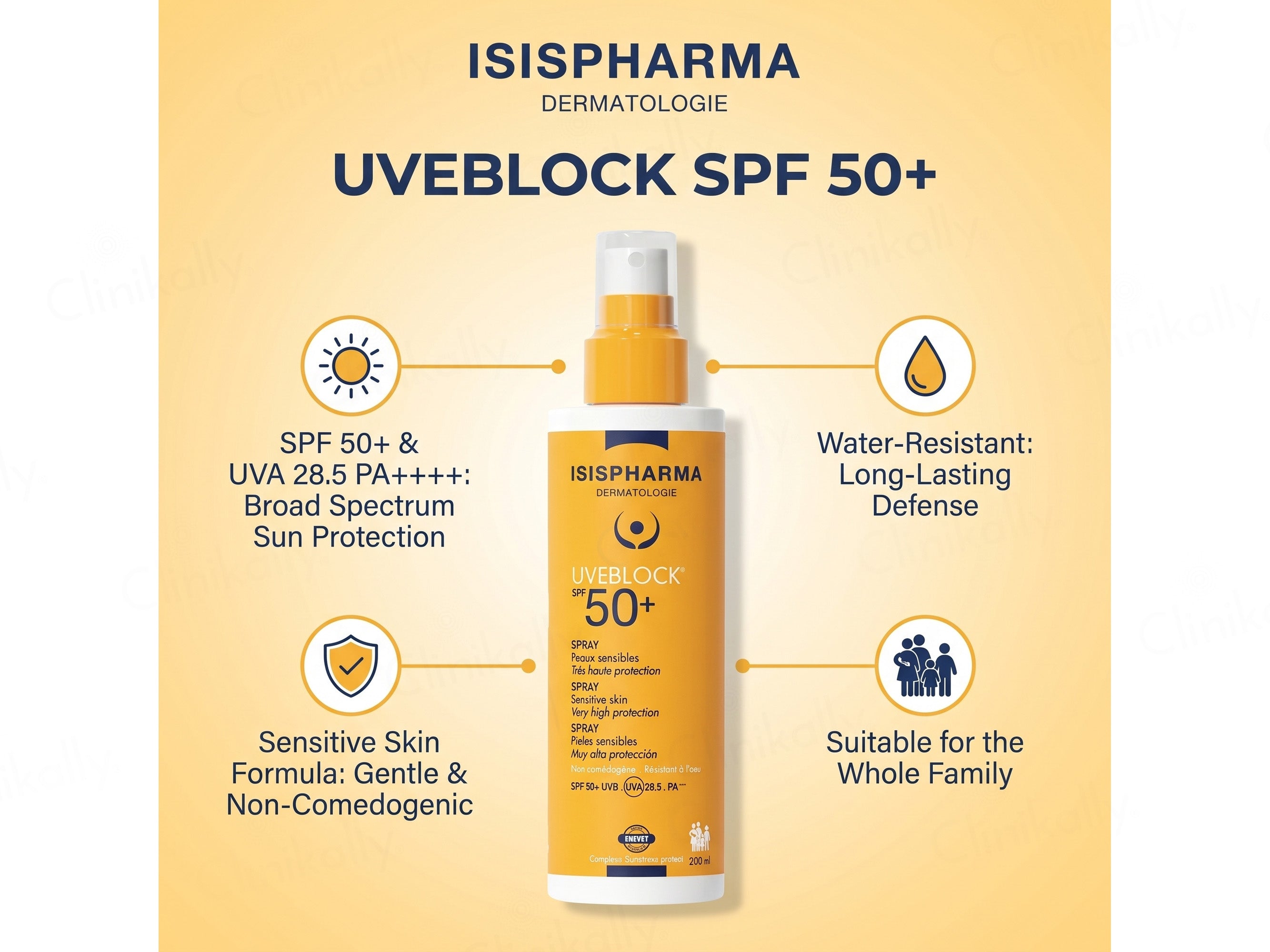 Isispharma UVE Block Spray Sunscreen SPF 50+ PA++++