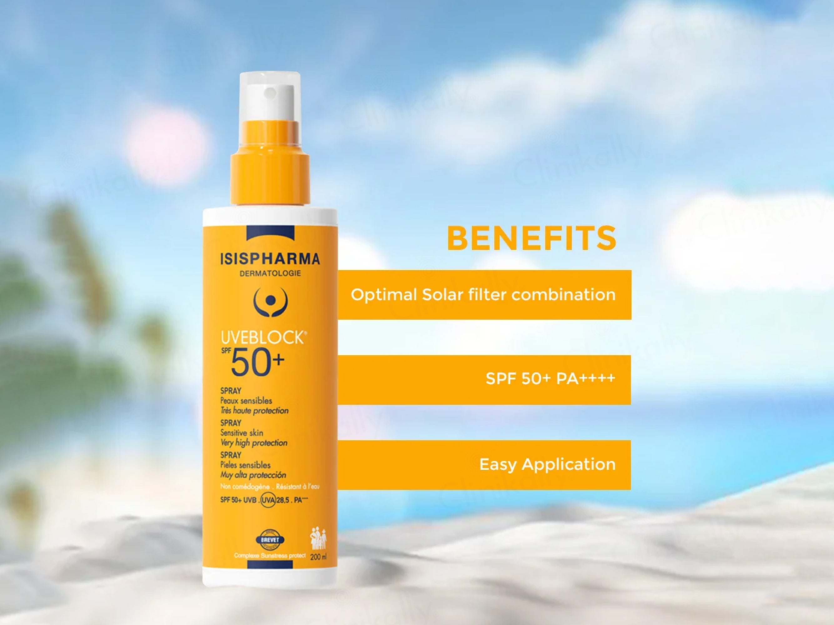 Isispharma UVE Block Spray Sunscreen SPF 50+ PA++++
