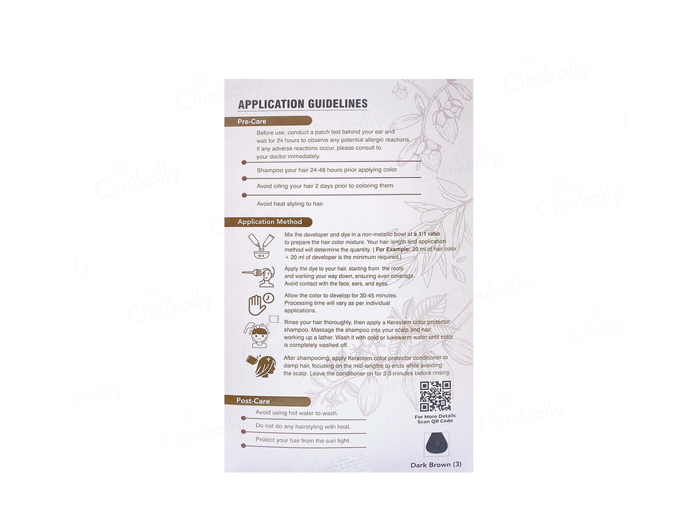 Kerastem Hair Color 3 Dark Brown