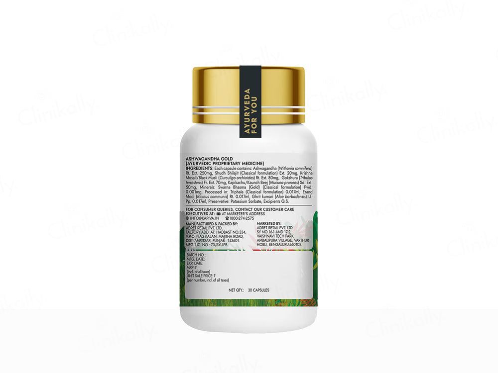Kapiva Ashwagandha Gold Capsule For Stamina & Stress Management