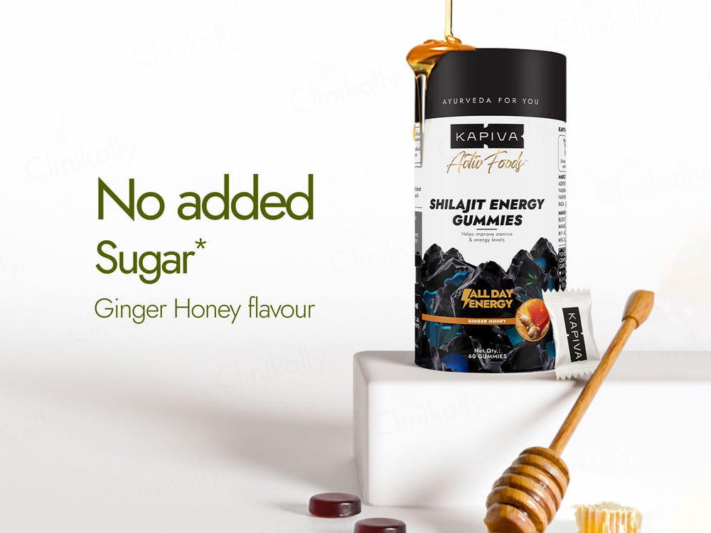 Kapiva Shilajit Energy Gummies - Ginger Honey