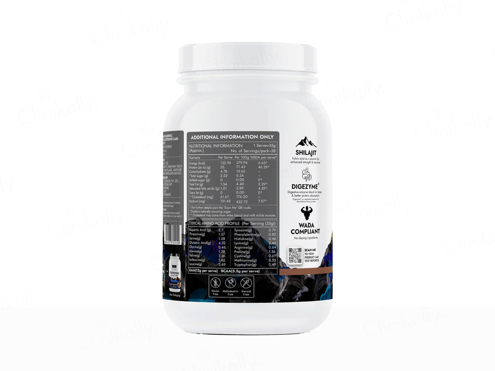 Kapiva Testofuel Shilajit Whey Protein Powder