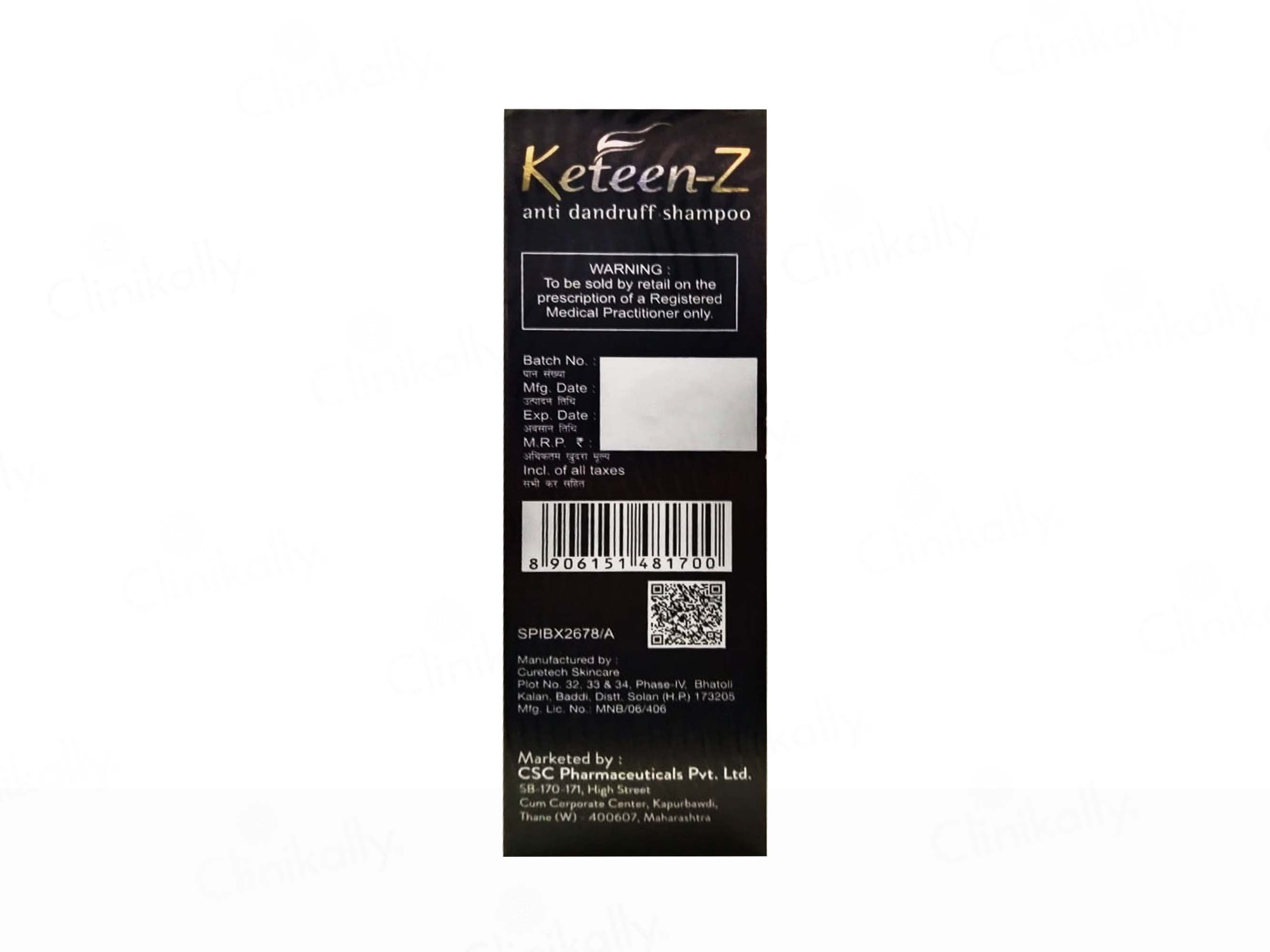 Keteen-Z Anti Dandruff Shampoo Enriched With Conditioner