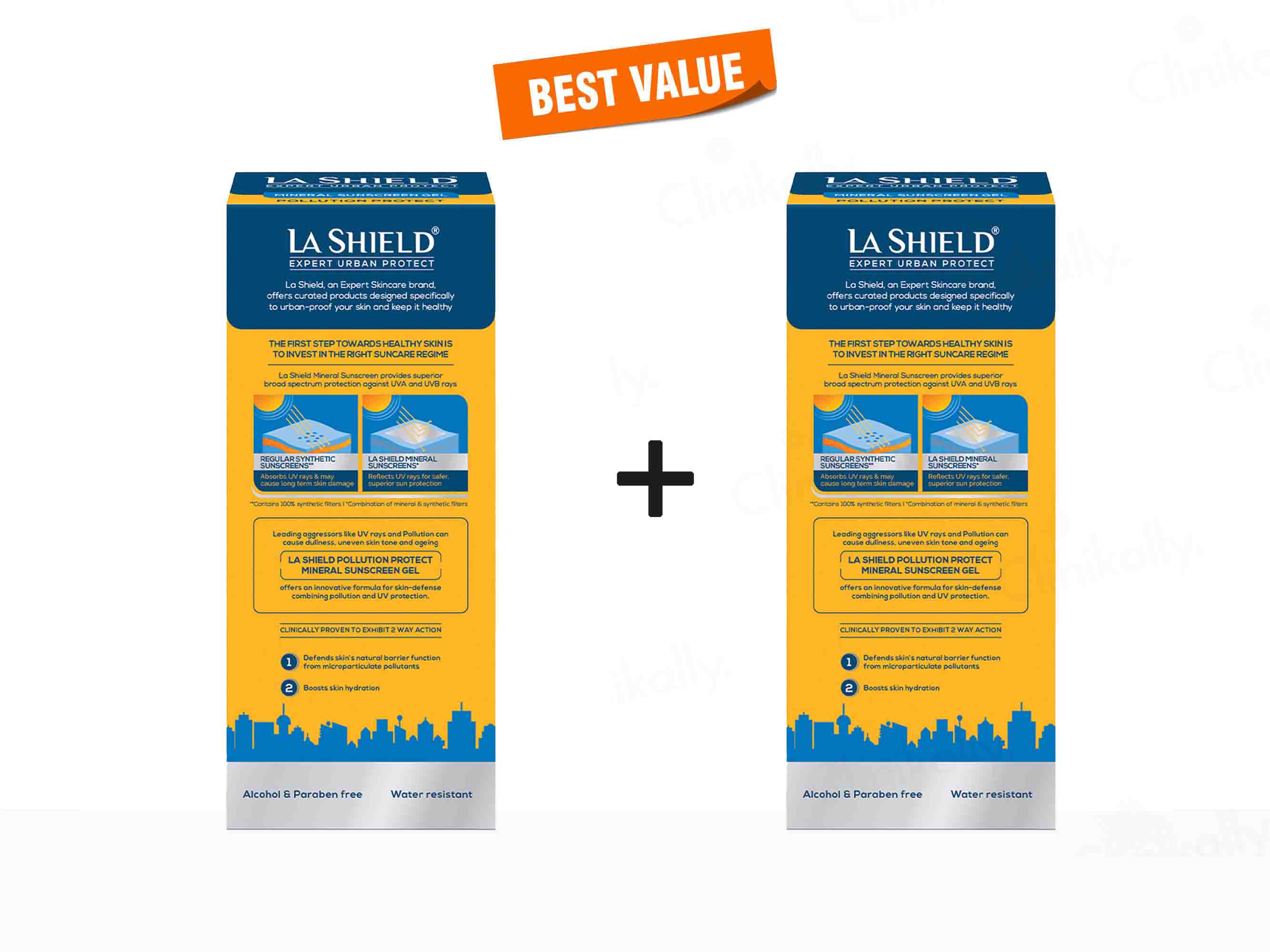 La Shield Pollution Protect Mineral Sunscreen Gel SPF 50 PA+++ - Clinikally