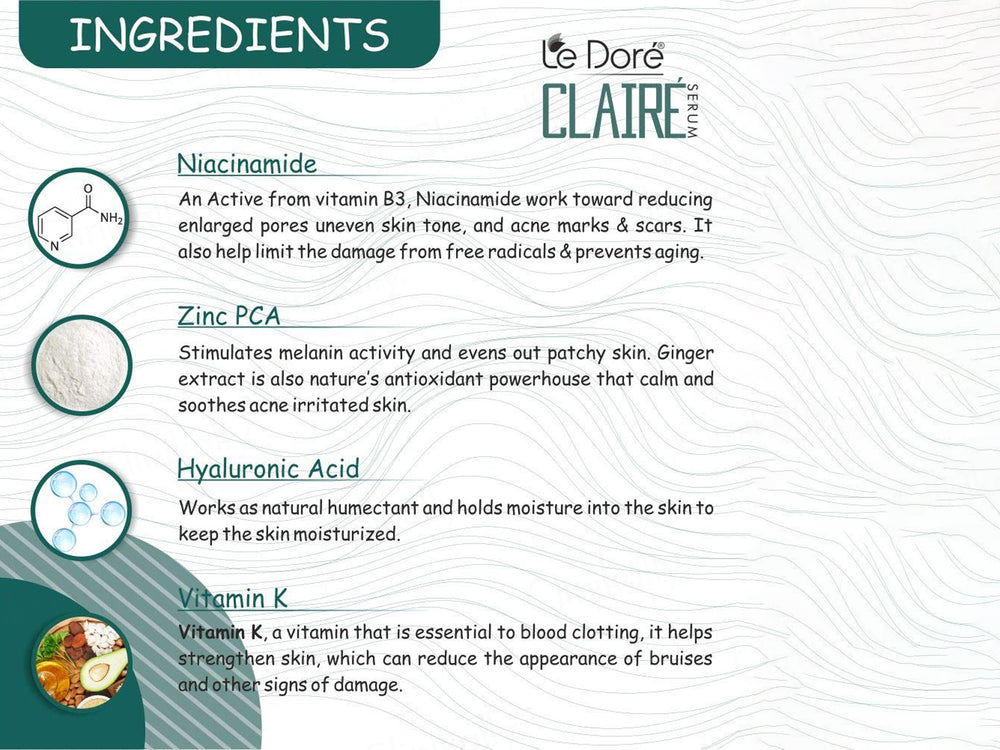 Le Dore Claire 10% Niacinamide Sebum Control Serum