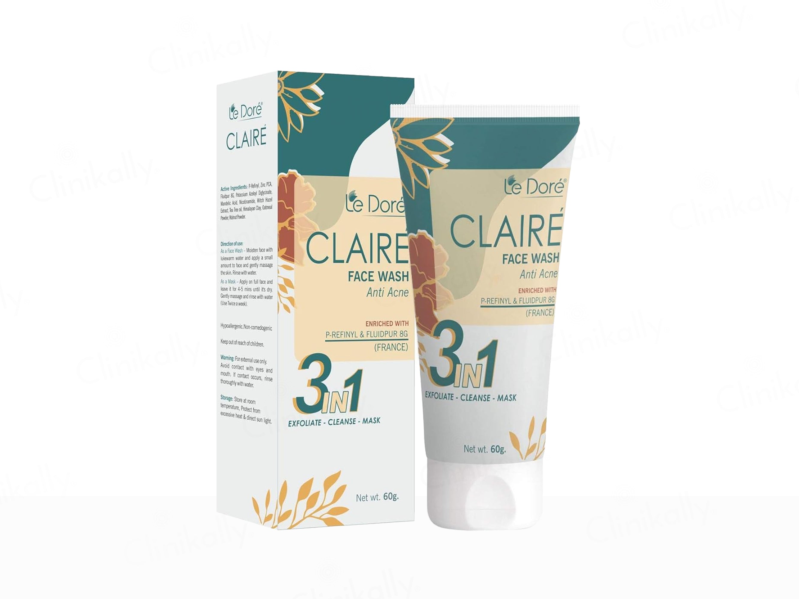 Le Dore Claire 3-In-1 Anti Acne Face Wash
