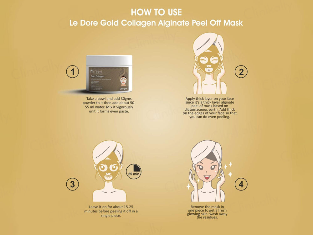 Le Dore Gold Collagen Alginate Peel-Off Modeling Mask
