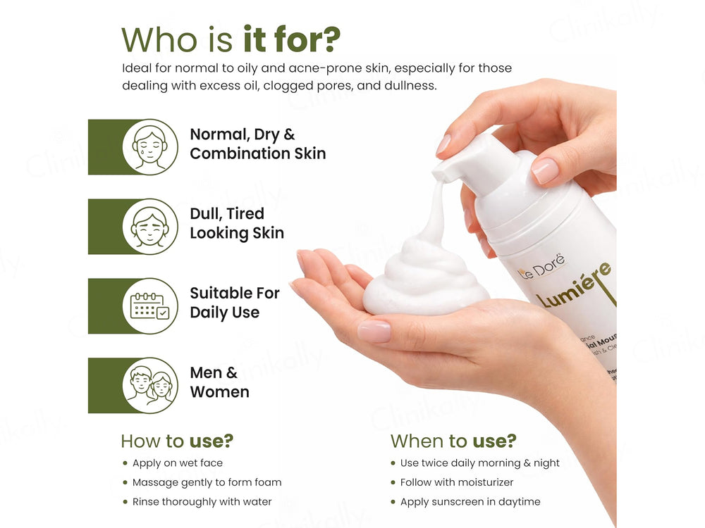 Le Dore Lumiere Advanced Nourishing Facial Mousse Face Wash
