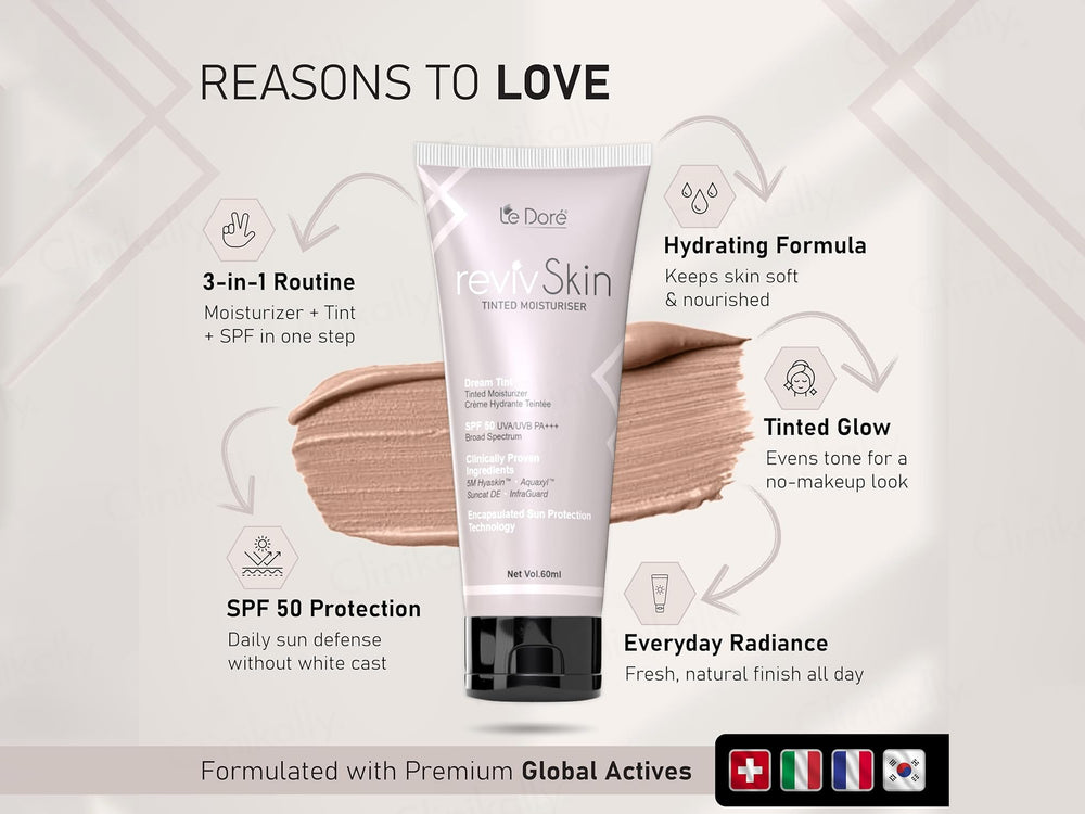 Le Dore RevivSkin Tinted Moisturizer SPF 50 PA+++