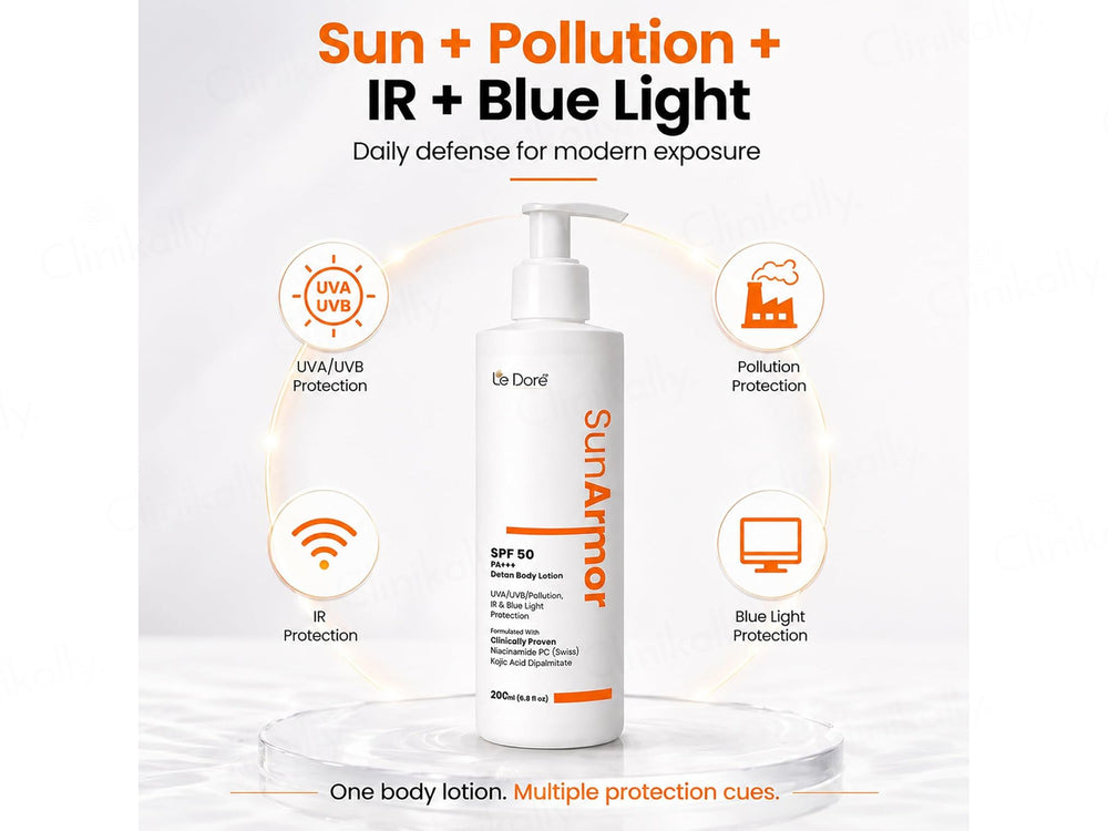 Le Dore Sunarmor Detan Body Lotion Sunscreen SPF 50 PA+++