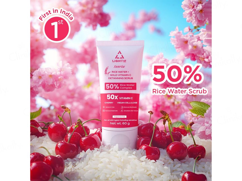 Light Up Sunrise 50% Rice Water Complex + Gold Vitamin C De-Tanning Face Scrub