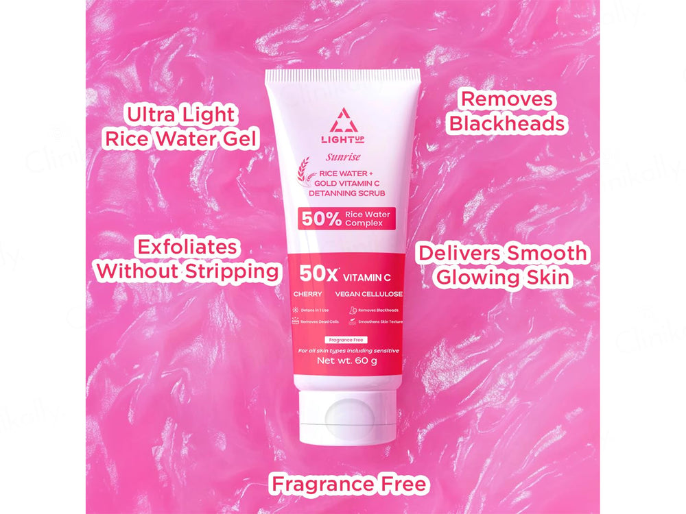 Light Up Sunrise 50% Rice Water Complex + Gold Vitamin C De-Tanning Face Scrub