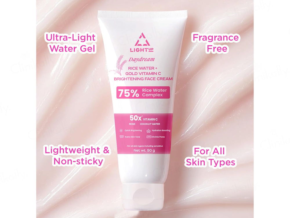 Light Up Daydream 75% Rice Water Complex + Gold Vitamin C Brightening Face Cream