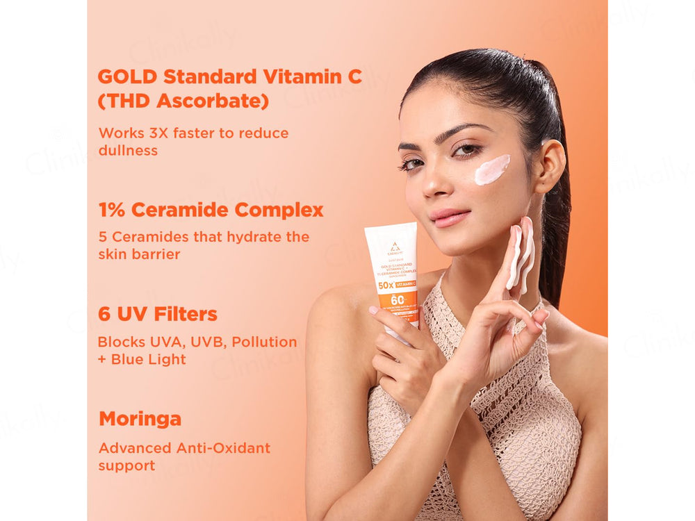 Light Up Gold Rush Gold Standard Vitamin C + 1% Ceramide Complex Sunscreen SPF 60 PA++++