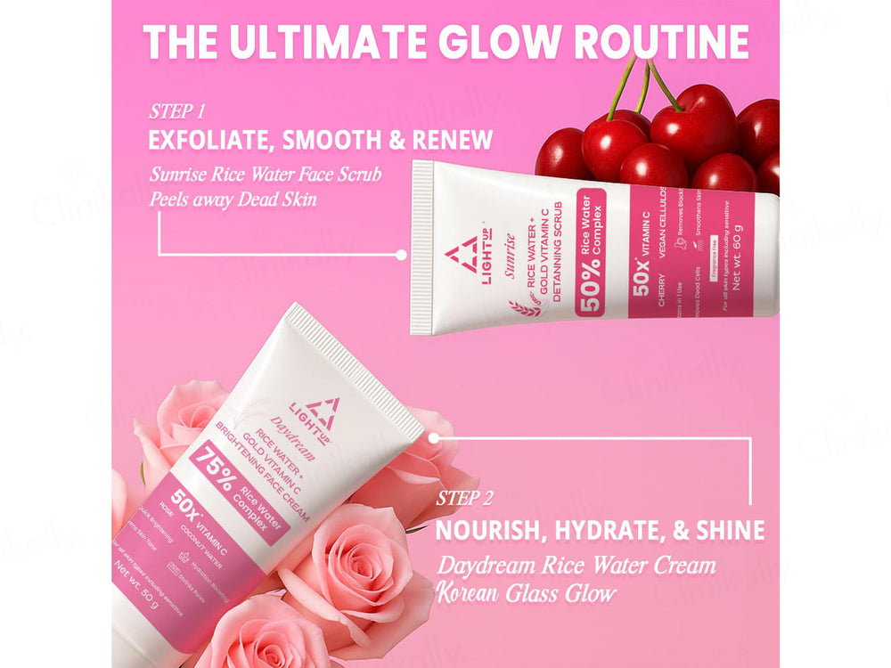 Light Up Sunrise 50% Rice Water Complex + Gold Vitamin C De-Tanning Face Scrub