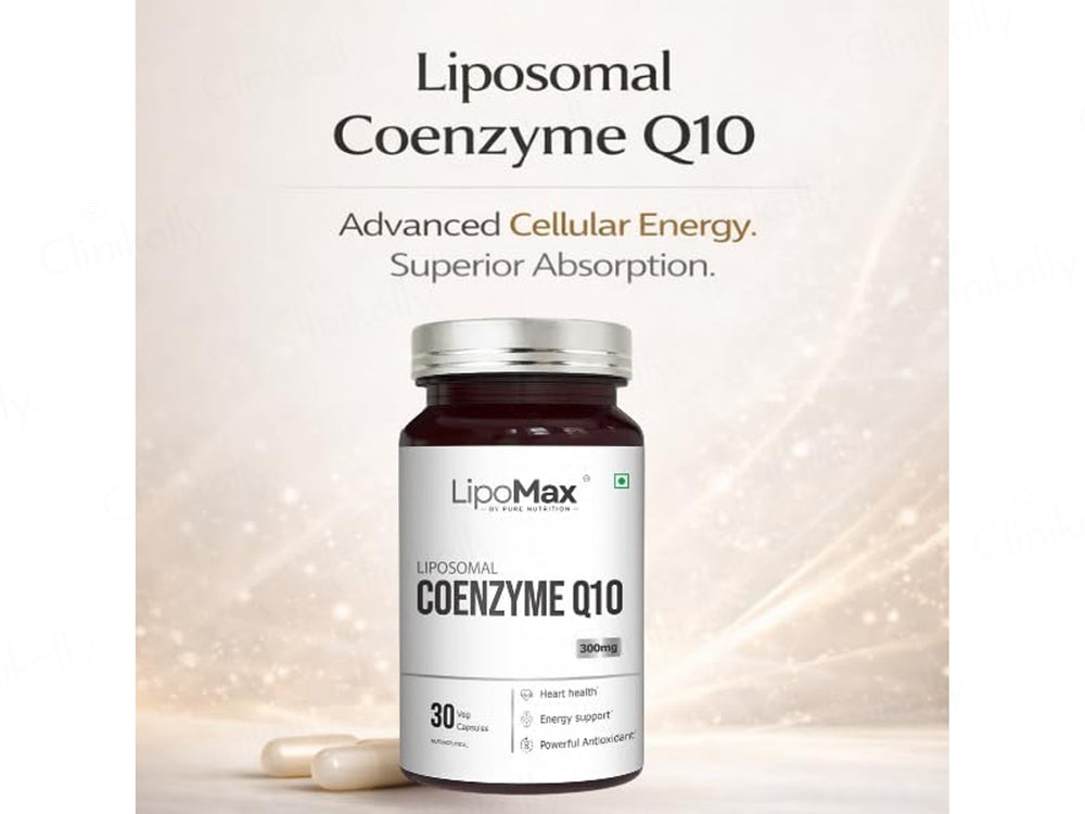 Lipomax Liposomal Coenzyme Q10 300mg Nutraceutical Veg Capsule
