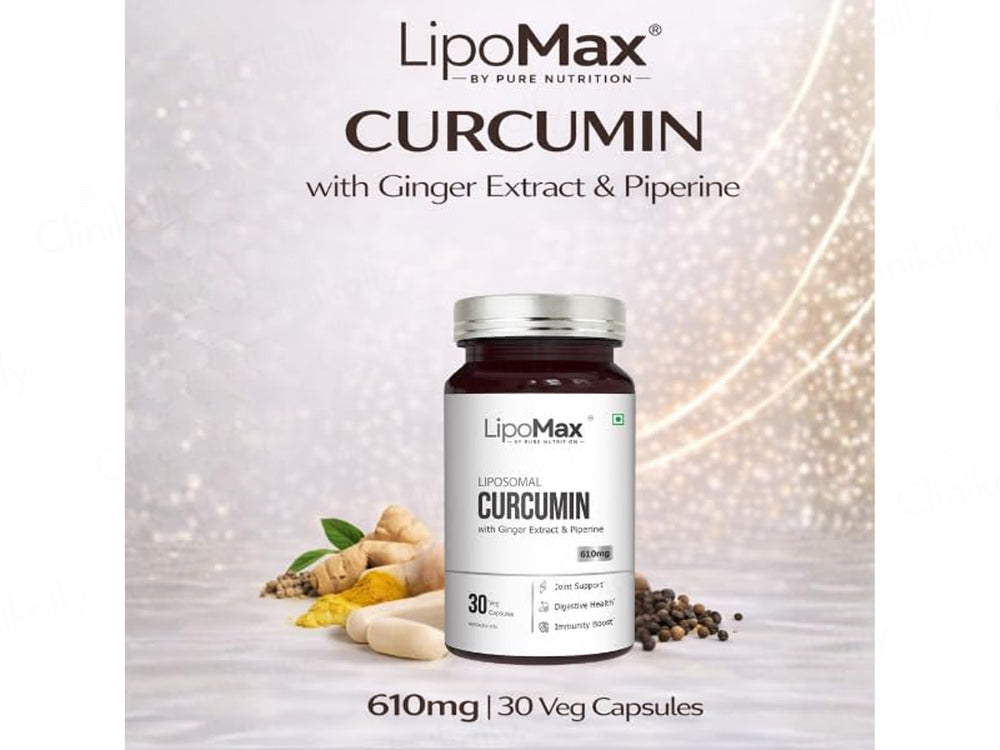 Lipomax Liposomal Curcumin 610mg Nutraceutical Veg Capsule
